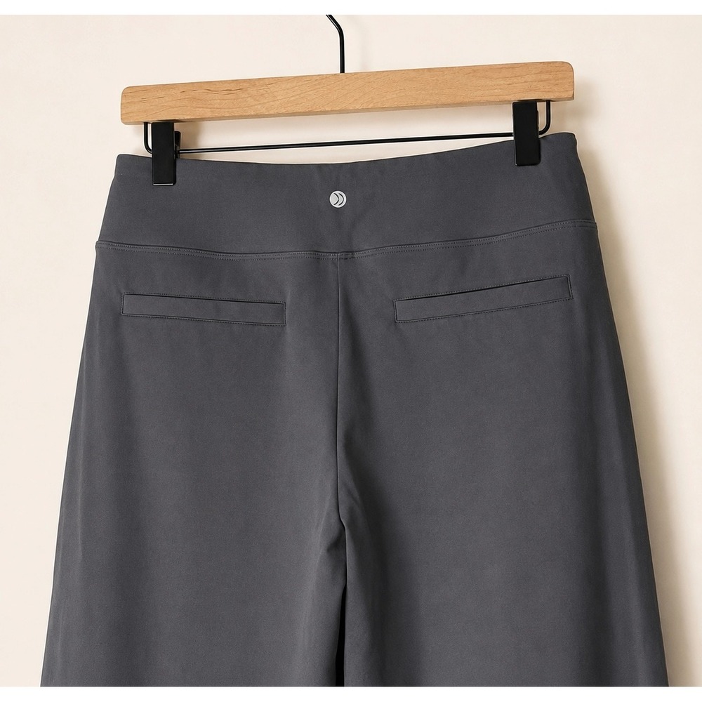 G4Free Gray Pull On Wide Leg Pants Stretch Size L 12/14 - Picture 5 of 7